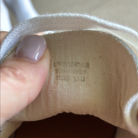 White Leather Espadrille Sneakers size 8 - Picture 8 of 8